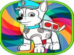 Carte de colorat Paw Patrol cu ​​toc rezervor magic